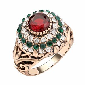 14K Gold Plated Bohemian Statement Cocktail Ring